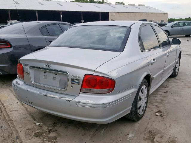 KMHWF25S45A181101 - 2005 HYUNDAI SONATA GL SILVER photo 4