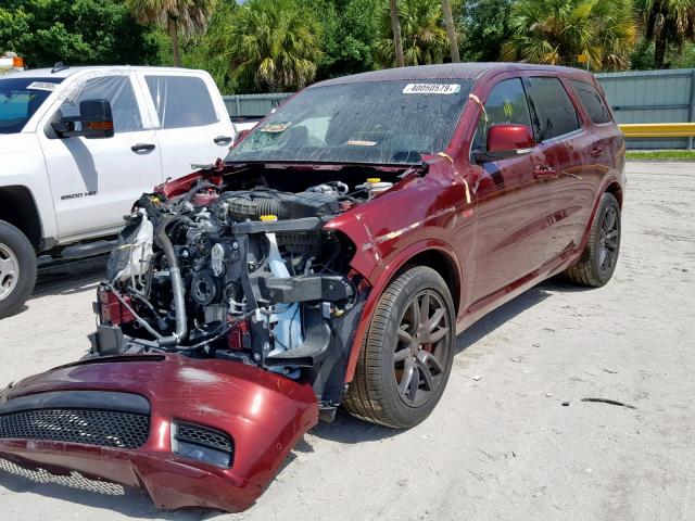 1C4SDJGJ5JC213477 - 2018 DODGE DURANGO SR RED photo 2