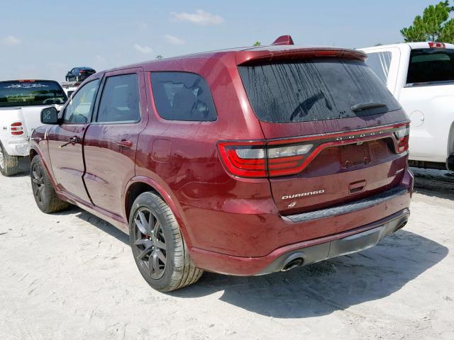 1C4SDJGJ5JC213477 - 2018 DODGE DURANGO SR RED photo 3