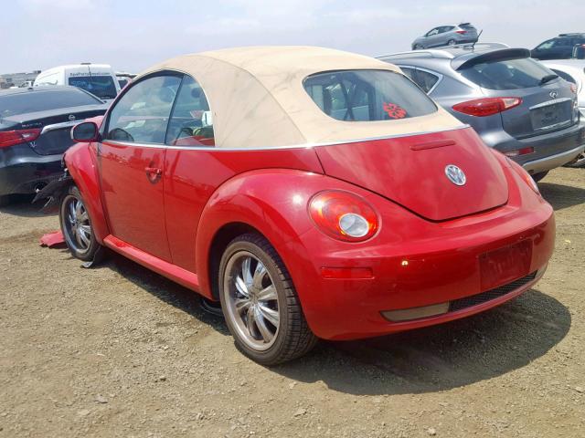 3VWSF31Y56M303243 - 2006 VOLKSWAGEN NEW BEETLE წითელი ფოტო 3