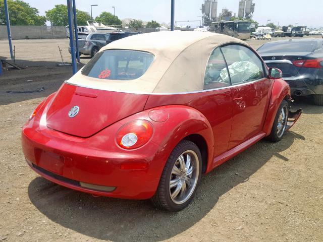 3VWSF31Y56M303243 - 2006 VOLKSWAGEN NEW BEETLE წითელი ფოტო 4