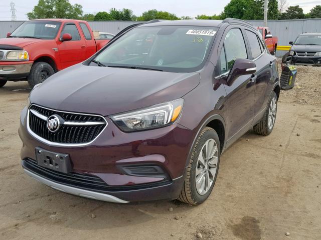 KL4CJASB9HB070833 - 2017 BUICK ENCORE PRE BURGUNDY photo 2