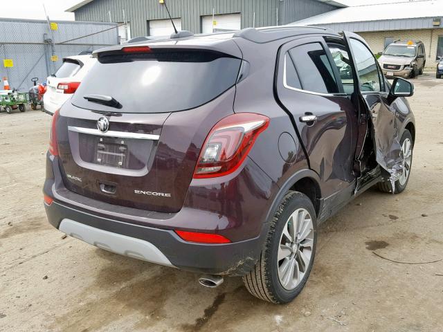 KL4CJASB9HB070833 - 2017 BUICK ENCORE PRE BURGUNDY photo 4