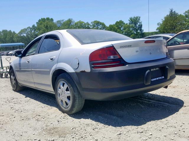 1B3EL46X26N185299 - 2006 DODGE STRATUS SX SILVER photo 3