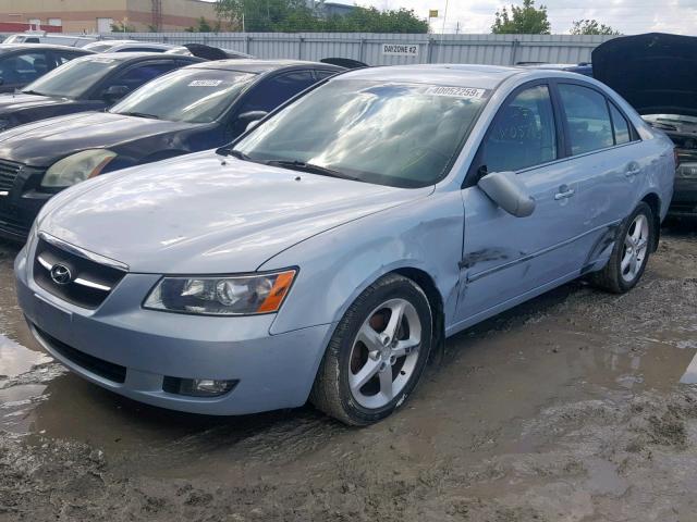 5NPET46F77H203853 - 2007 HYUNDAI SONATA GL BLUE photo 2