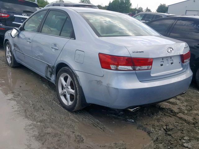 5NPET46F77H203853 - 2007 HYUNDAI SONATA GL BLUE photo 3