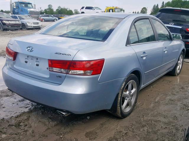 5NPET46F77H203853 - 2007 HYUNDAI SONATA GL BLUE photo 4