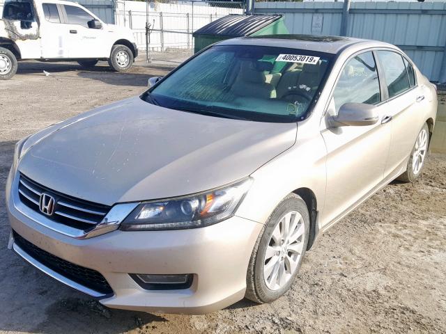 1HGCR2F87DA064503 - 2013 HONDA ACCORD EXL GOLD photo 2