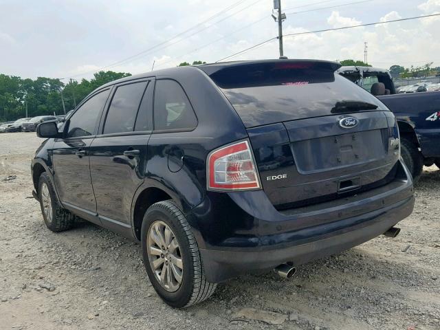 2FMDK38C18BA38385 - 2008 FORD EDGE SEL BLACK photo 3