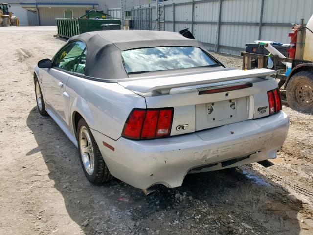 1FAFP45X84F238111 - 2004 FORD MUSTANG GT SILVER photo 3