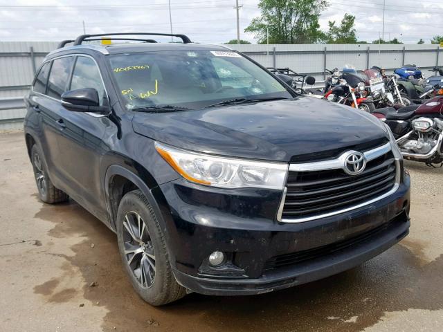 5TDKKRFH2GS506585 - 2016 TOYOTA HIGHLANDER BLACK photo 1