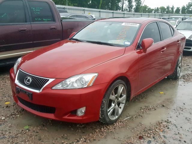 JTHBK262195093195 - 2009 LEXUS IS 250 RED photo 2