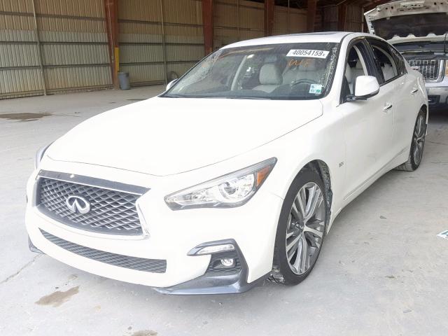 JN1EV7APXJM364922 - 2018 INFINITI Q50 LUXE WHITE photo 2