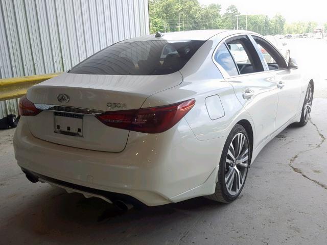 JN1EV7APXJM364922 - 2018 INFINITI Q50 LUXE WHITE photo 4