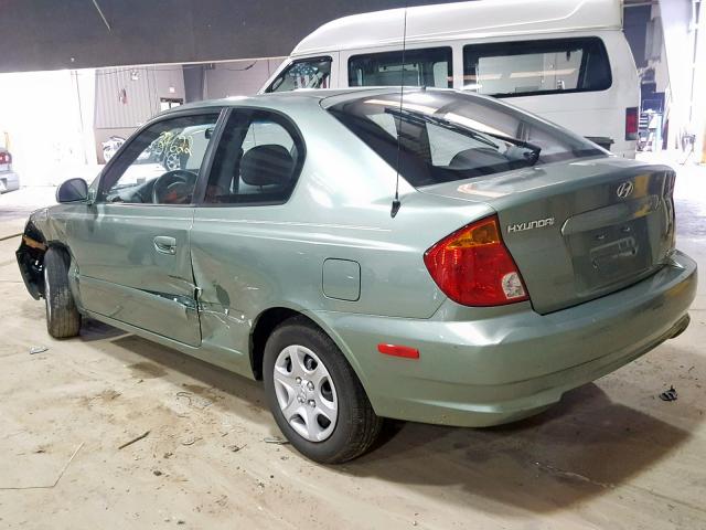 KMHCG35C83U243092 - 2003 HYUNDAI ACCENT GL GRAY photo 3