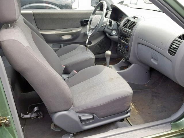 KMHCG35C83U243092 - 2003 HYUNDAI ACCENT GL GRAY photo 5