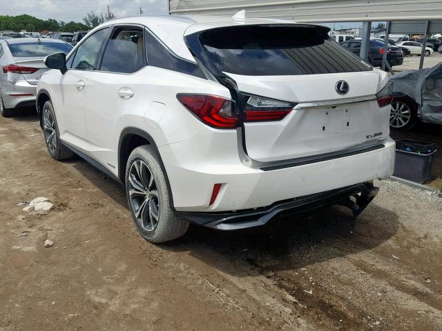 2T2BGMCA2GC004160 - 2016 LEXUS RX 450H WHITE photo 3