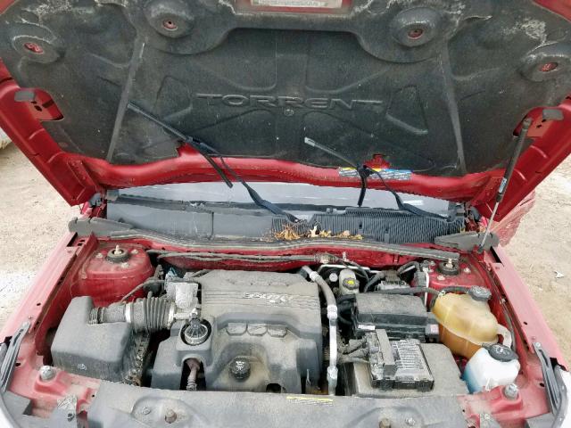 2CKDL63F266085105 - 2006 PONTIAC TORRENT RED photo 7