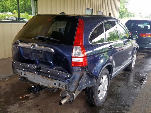 JHLRE48717C120256 - 2007 HONDA CR-V EXL BLUE photo 4