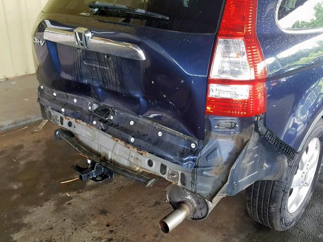 JHLRE48717C120256 - 2007 HONDA CR-V EXL BLUE photo 9