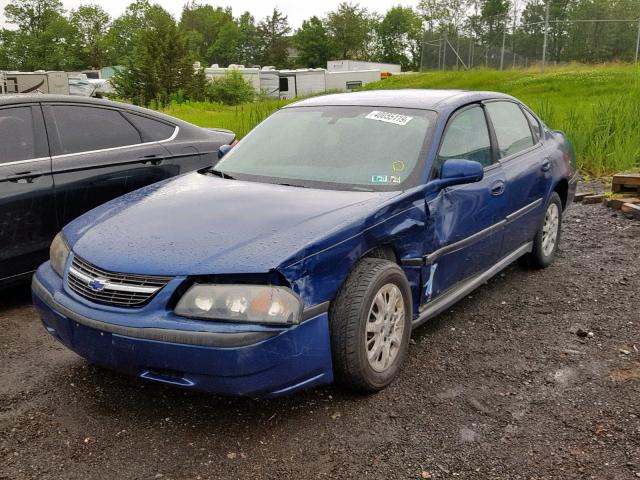 2G1WF52E749193363 - 2004 CHEVROLET IMPALA BLUE photo 2