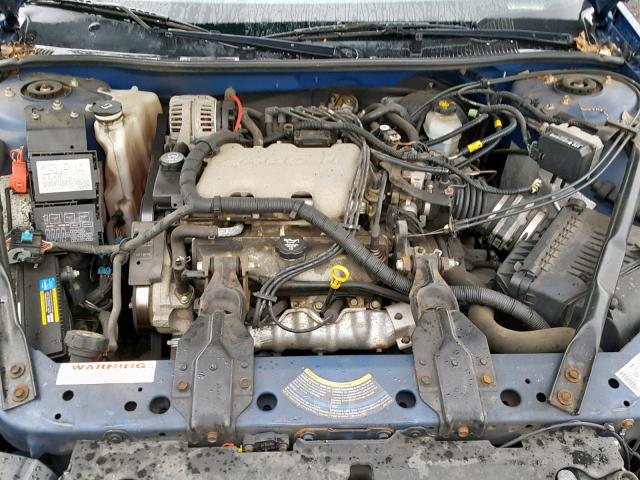 2G1WF52E749193363 - 2004 CHEVROLET IMPALA BLUE photo 7