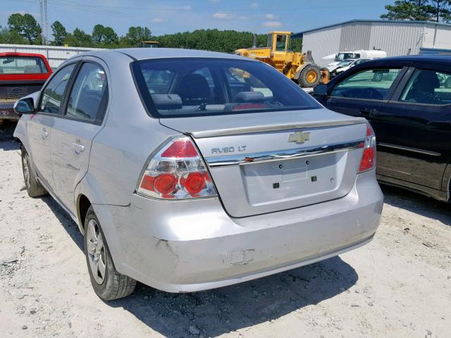 KL1TD5DE0AB081308 - 2010 CHEVROLET AVEO LS SILVER photo 3