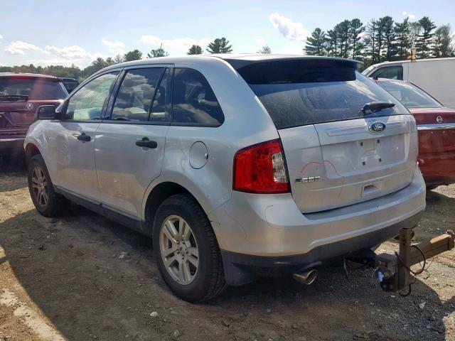 2FMDK3GC1BBA93198 - 2011 FORD EDGE SE SILVER photo 3