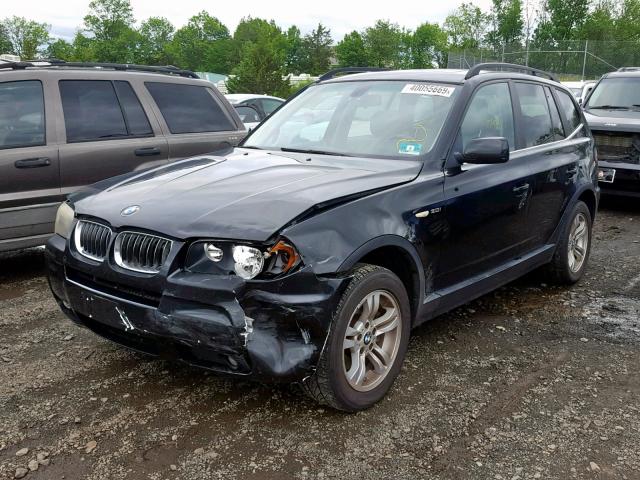 WBXPA93436WG90417 - 2006 BMW X3 3.0I BLACK photo 2