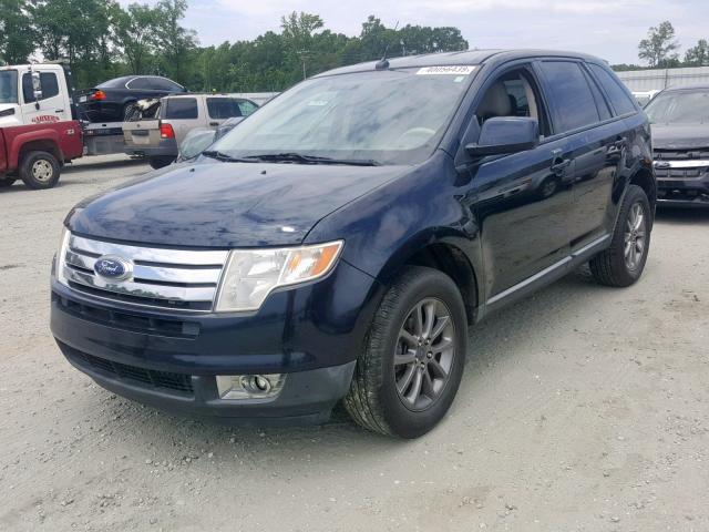 2FMDK38C68BA06712 - 2008 FORD EDGE SEL BLUE photo 2