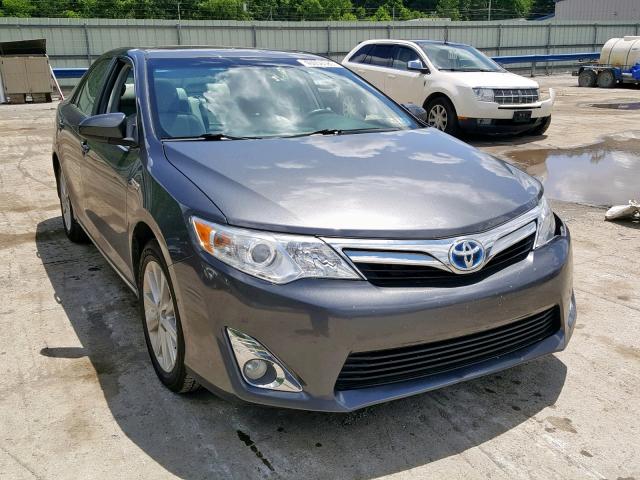 4T1BD1FK3CU010879 - 2012 TOYOTA CAMRY HYBR GRAY photo 1