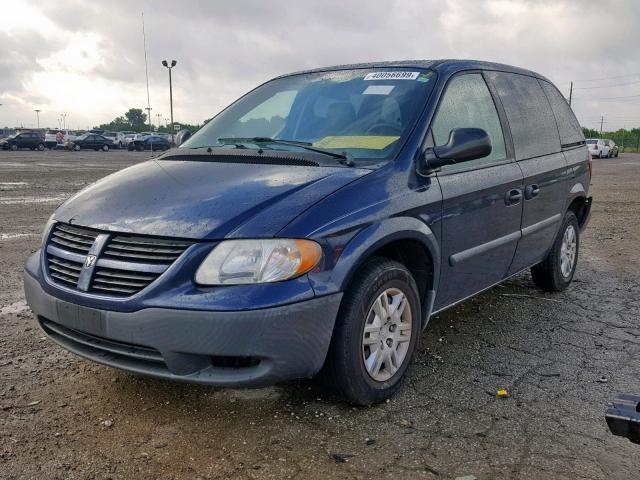 1D4GP25B56B591507 - 2006 DODGE CARAVAN SE BLUE photo 2