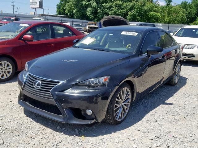 JTHBF1D25E5025803 - 2014 LEXUS IS 250 BLACK photo 2