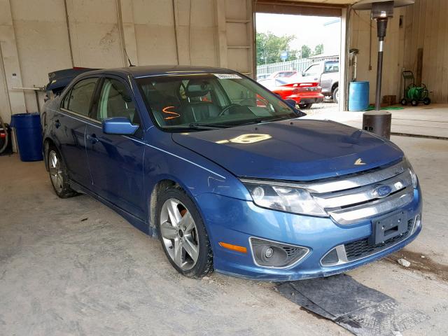 3FAHP0KC0AR233325 - 2010 FORD FUSION SPO BLUE photo 1