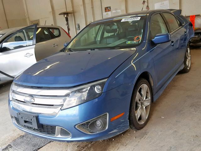 3FAHP0KC0AR233325 - 2010 FORD FUSION SPO BLUE photo 2