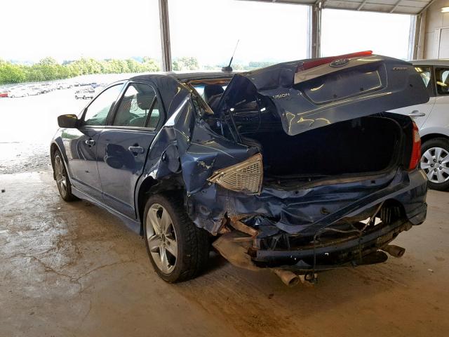 3FAHP0KC0AR233325 - 2010 FORD FUSION SPO BLUE photo 3