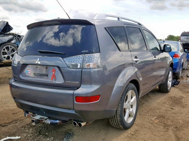 JA4MT41X08Z013490 - 2008 MITSUBISHI OUTLANDER GRAY photo 4