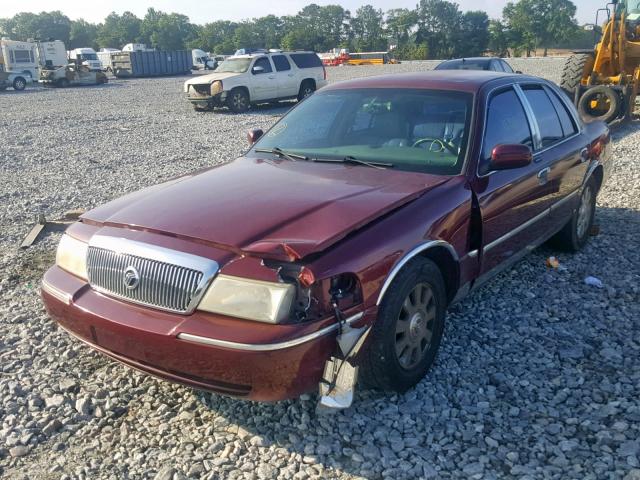 2MEFM75W94X669622 - 2004 MERCURY GRAND MARQ BURGUNDY photo 2