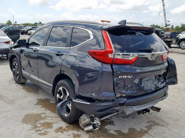 7FARW2H94JE001907 - 2018 HONDA CR-V TOURI GRAY photo 3