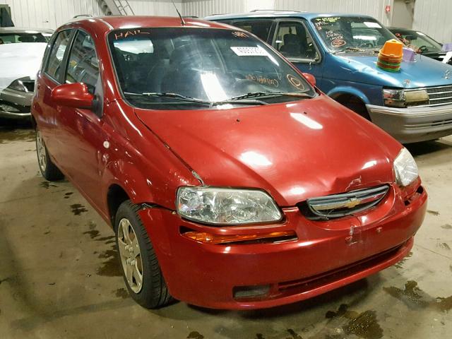 KL1TD66618B081985 - 2008 CHEVROLET AVEO BASE Қызыл фото 1