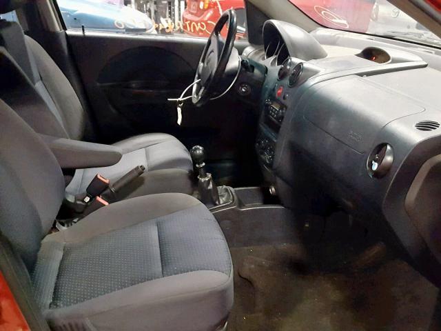 KL1TD66618B081985 - 2008 CHEVROLET AVEO BASE Қызыл фото 5