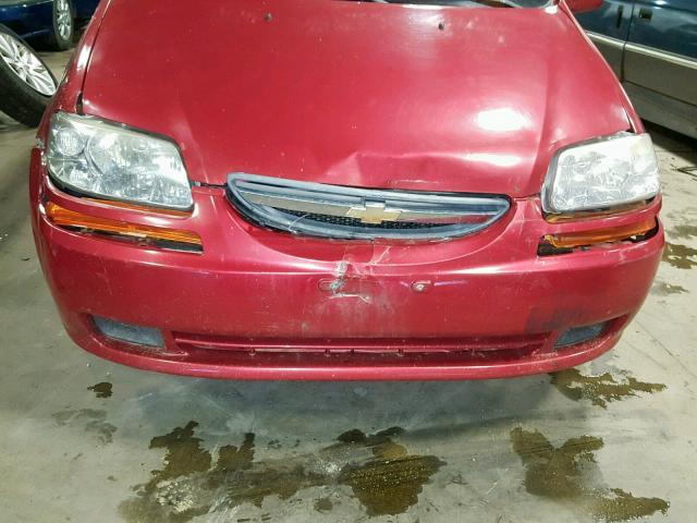 KL1TD66618B081985 - 2008 CHEVROLET AVEO BASE RED photo 9