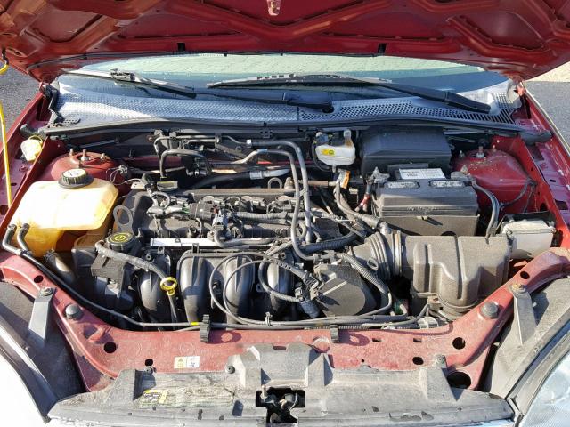 1FAHP34N47W161079 - 2007 FORD FOCUS ZX4 BURGUNDY photo 7