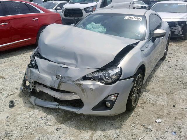 JF1ZNAA14D2733478 - 2013 TOYOTA SCION FR-S SILVER photo 2