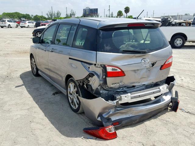 JM1CW2DL1C0138677 - 2012 MAZDA 5 GRAY photo 3