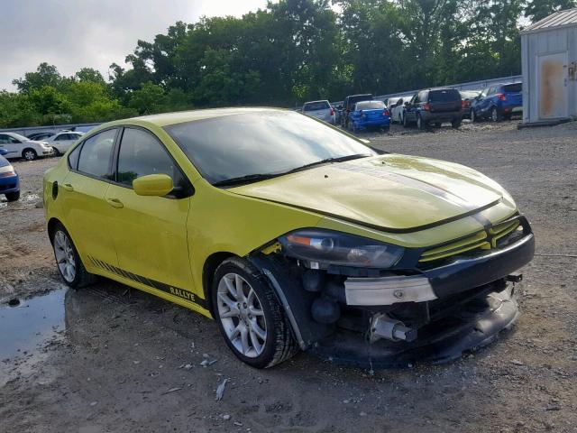 1C3CDFBHXDD156945 - 2013 DODGE DART SXT YELLOW photo 1