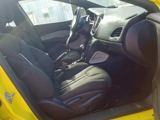 1C3CDFBHXDD156945 - 2013 DODGE DART SXT YELLOW photo 5