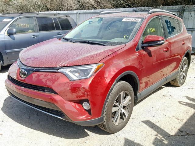 2T3WFREV7JW453577 - 2018 TOYOTA RAV4 ADVEN RED photo 2