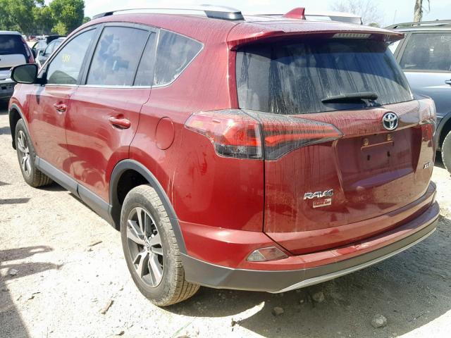 2T3WFREV7JW453577 - 2018 TOYOTA RAV4 ADVEN RED photo 3