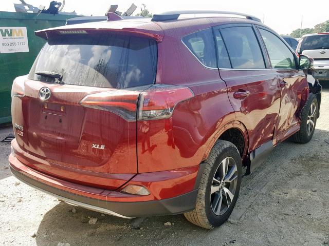 2T3WFREV7JW453577 - 2018 TOYOTA RAV4 ADVEN RED photo 4